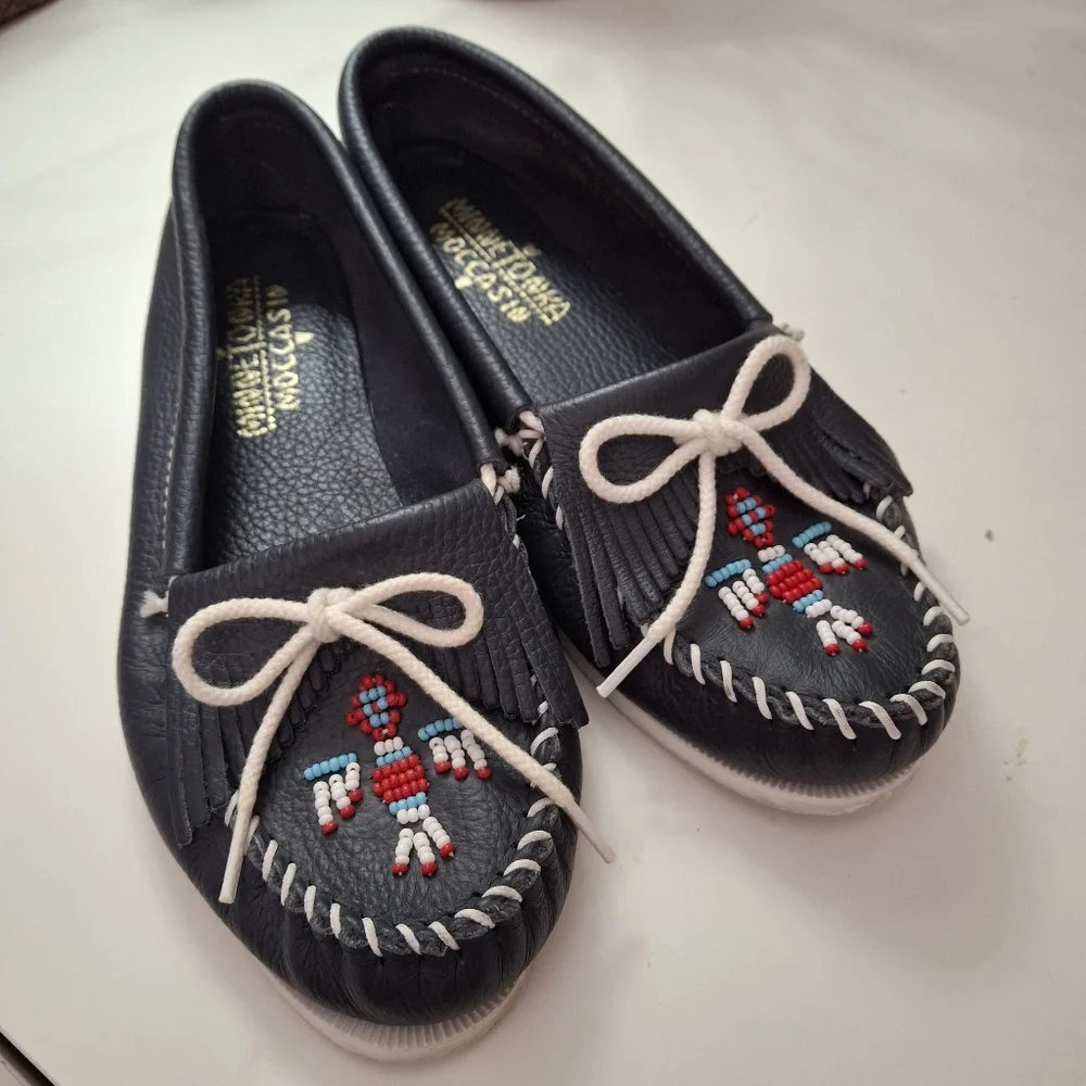 Minnetonka Leather Moccasins - Picture 1 of 10
